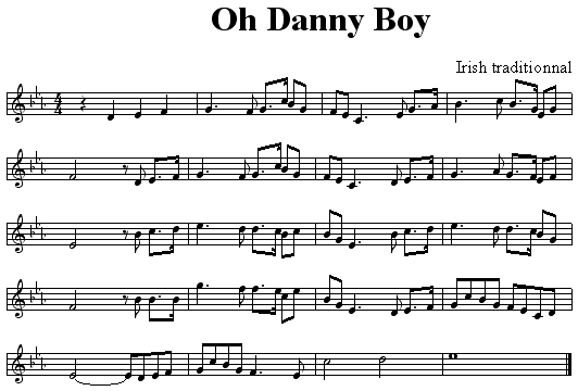 oh danny boy londonderry aire free sheet music danny boy sheet music