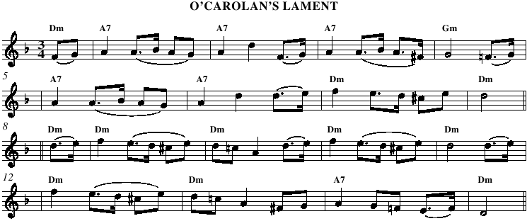O’Carolan’s Lament (Uaill-Cuma ui Cearballain)