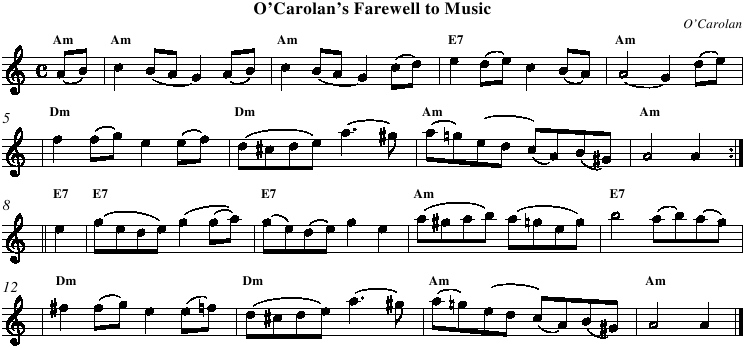 O’Carolan’s Farewell to Music