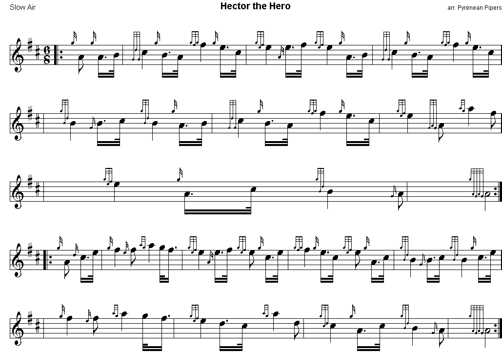 Hector The Hero Free Sheet Music