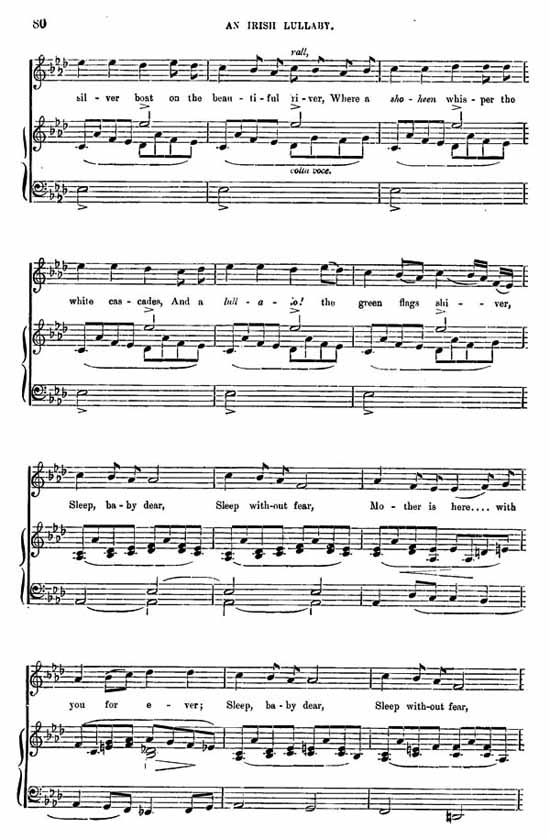 Irish Air for SSA VINTAGE SHEET MUSIC arr A Celtic Lullaby 