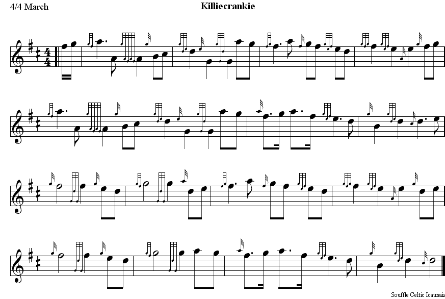 Killiecrankie free sheet music
