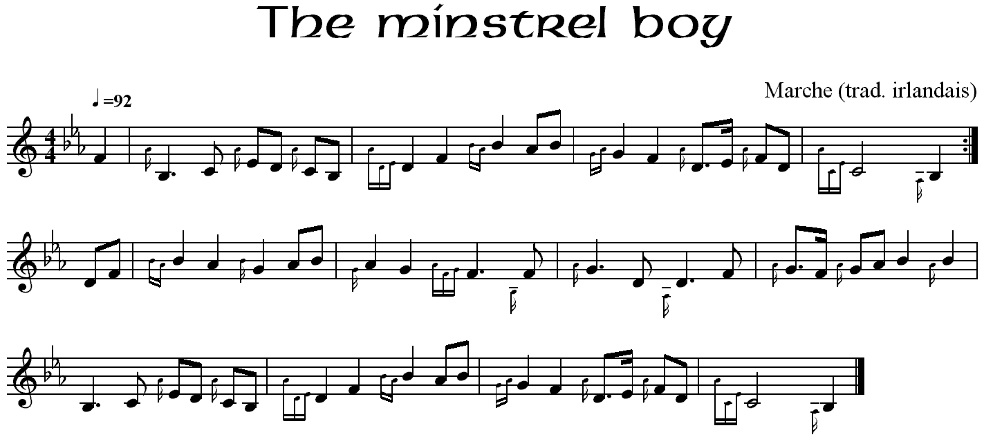 The Minstrel Boy (Breton writing)