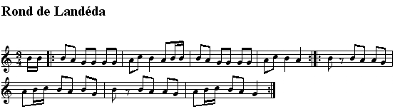Musical Score Rond Rond de Landéda (free sheet music)