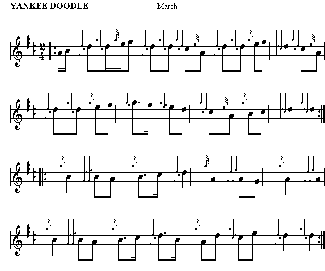 Yankee Doodle Free Sheet Music