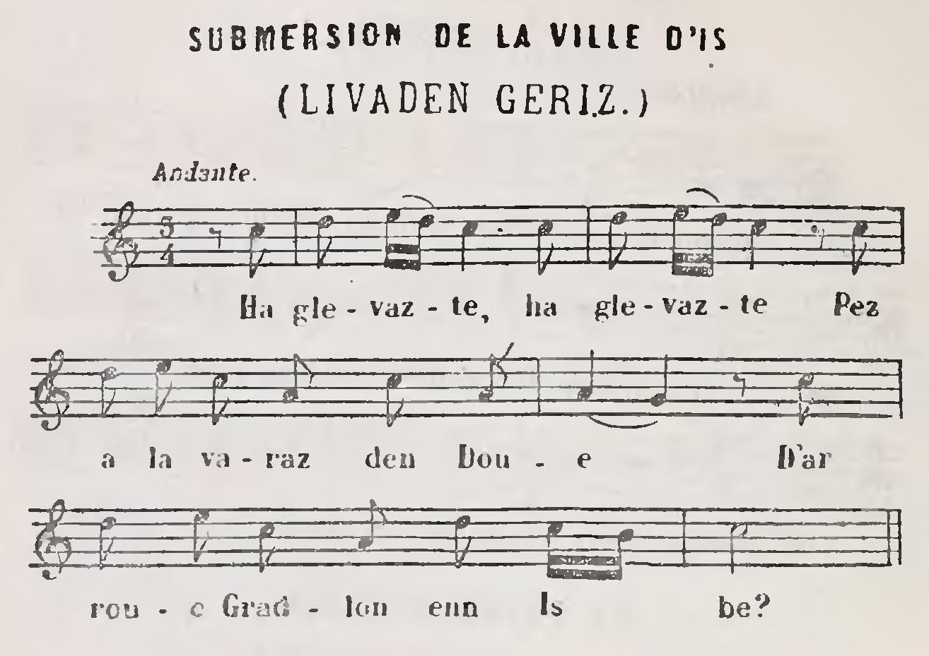 Submersion de la ville d’Is (Livaden Geriz)