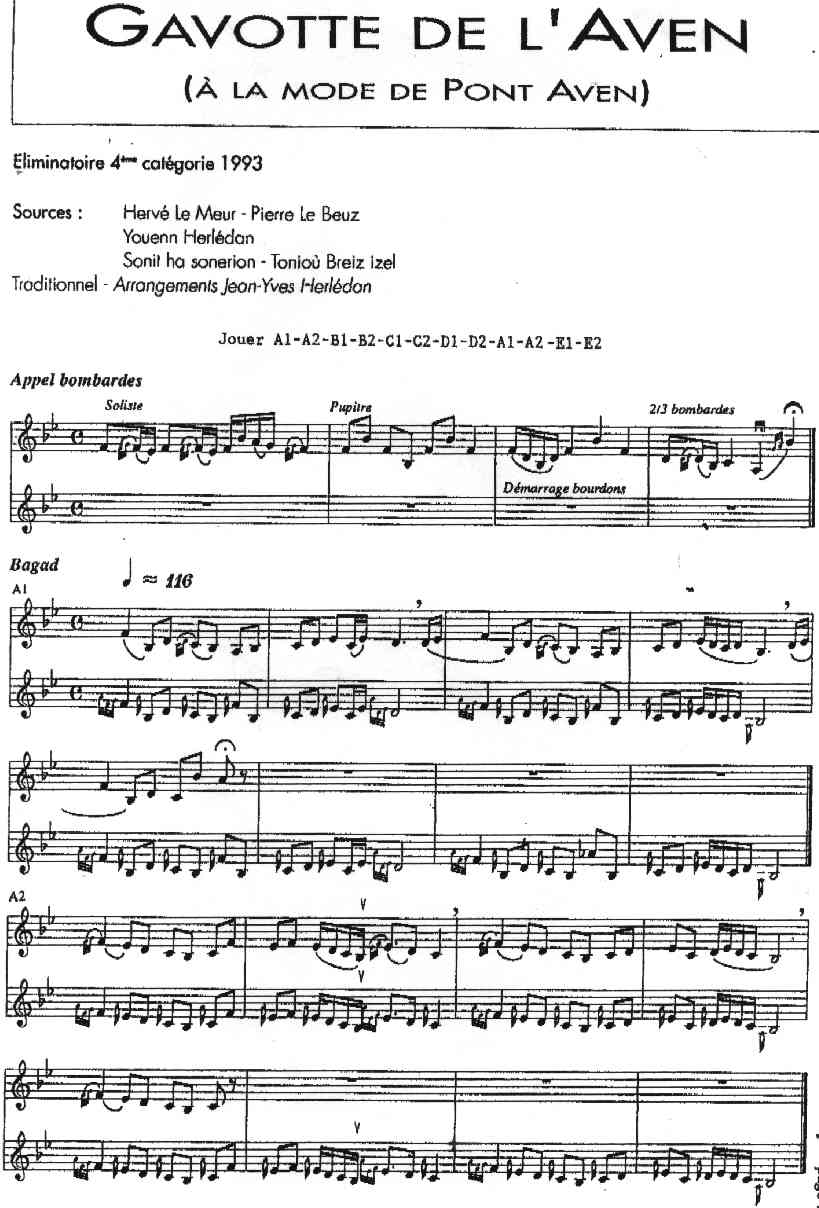 Gavotte de l’Aven (à la mode de Pont-Aven) - 1 / 3